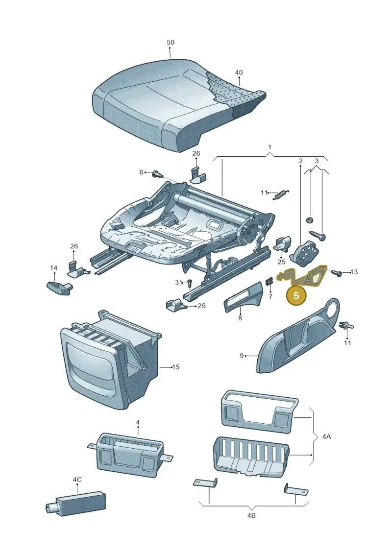 6J0881091B — Skoda Fabia (2014-2022) diagram 797881010, position 5
