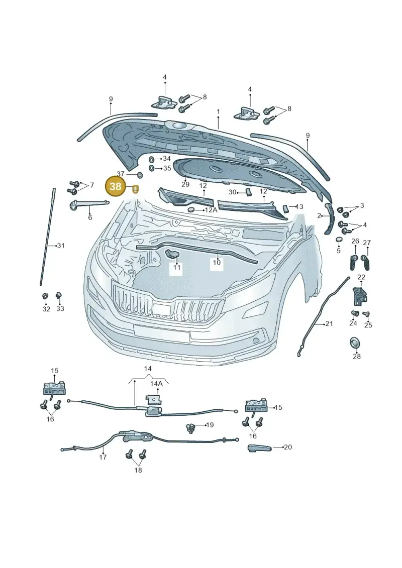 6K0823499C — Skoda Kamiq (2019-) diagram 584823000, position 38