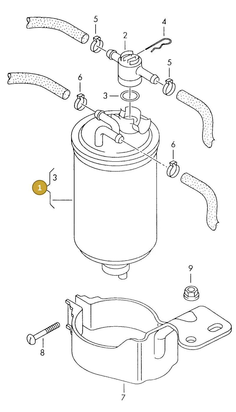 6N0127401R — Skoda PICK UP (1995-2001) diagram 158127300, position 1