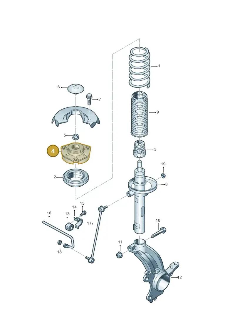 6N0412331E — Skoda FABIA/COMBI NF         07> (2006-) diagram 453411000, position 4