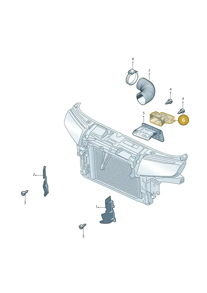 6Q0129621B — Skoda FABIA/COMBI            05> (2004-) diagram 225121950, position 6