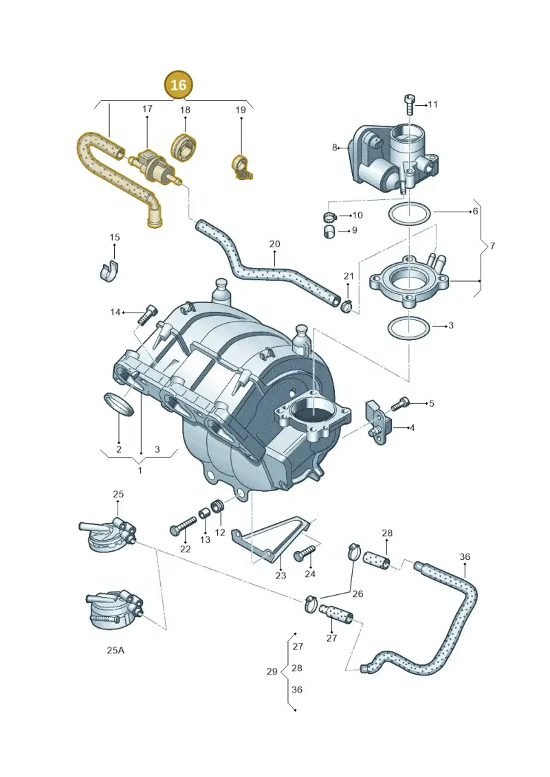 6Q0133352AG — Skoda FABIA/COMBI            05> (2004-) diagram 225133070, position 16