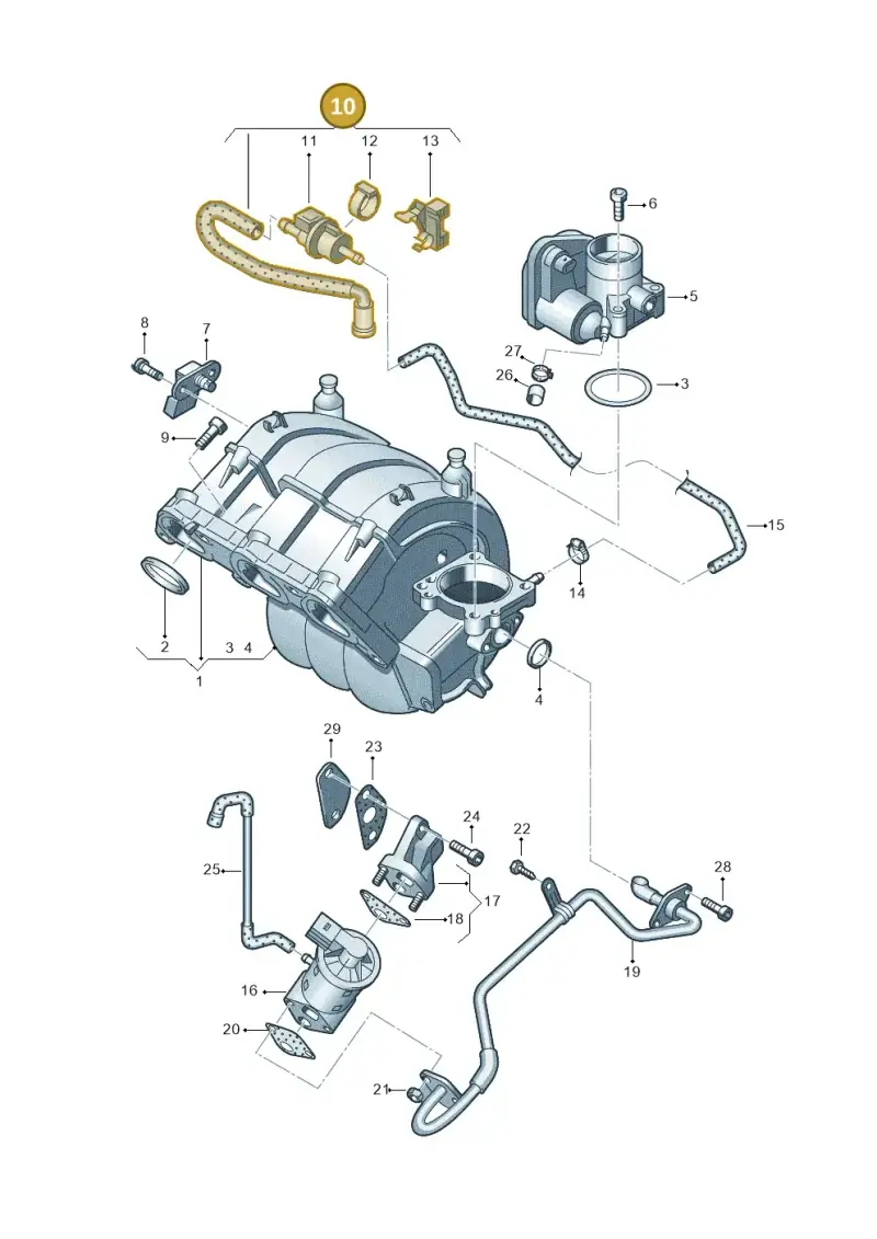 6Q0133352AG — Skoda FABIA/COMBI            05> (2004-) diagram 253133250, position 10