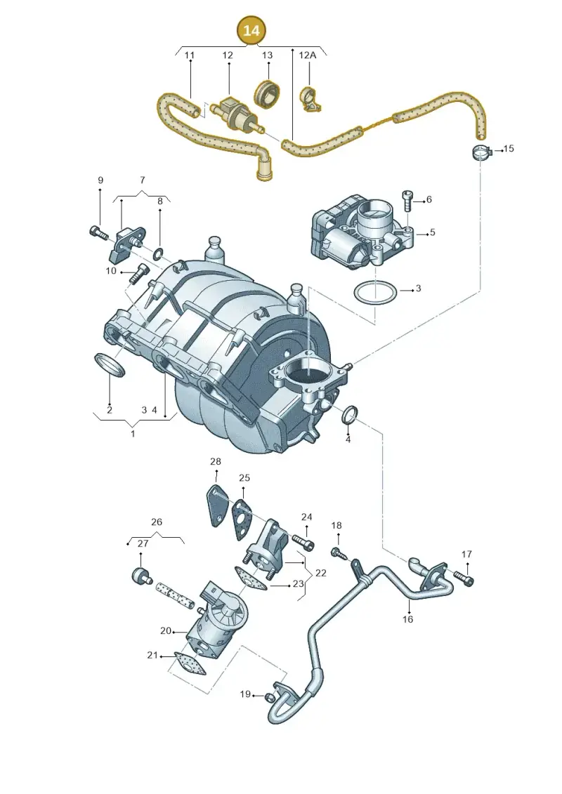 6Q0133352AM — Skoda FABIA/COMBI            05> (2004-) diagram 453133200, position 14