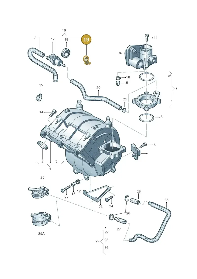6Q0133519A — Skoda FABIA/COMBI            05> (2004-) diagram 225133070, position 19