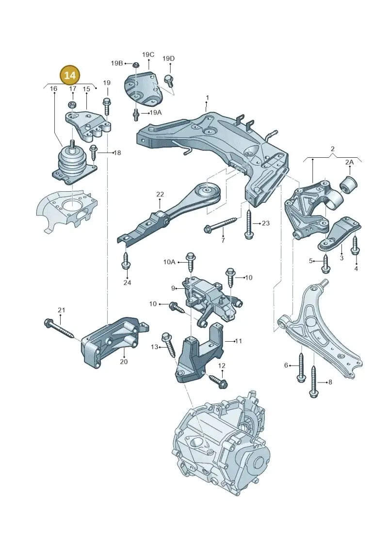 6Q0199167DL — Skoda FABIA/COMBI            05> (2004-) diagram 253199200, position 14
