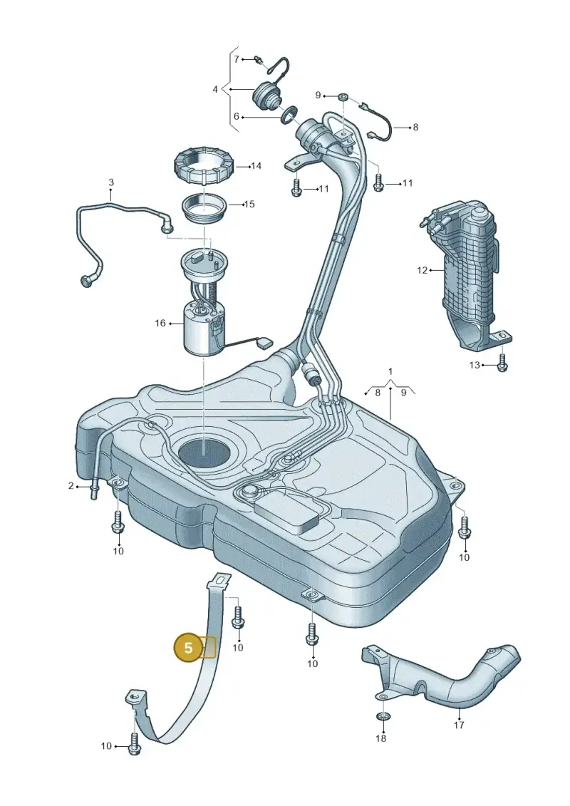 6Q0201655 — Skoda Fabia (2014-2022) diagram 797201007, position 5