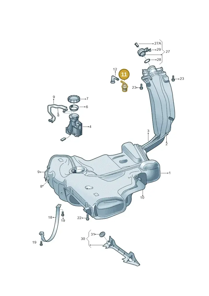 6Q0201752 — Skoda Rapid (2012-2022) diagram 740201100, position 11