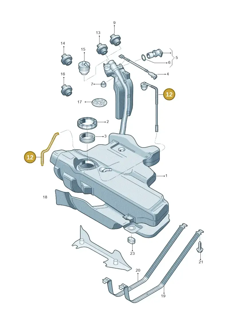 6Q0201931B — Skoda Fabia Jingrui (2008-2014) diagram 662201050, position 12
