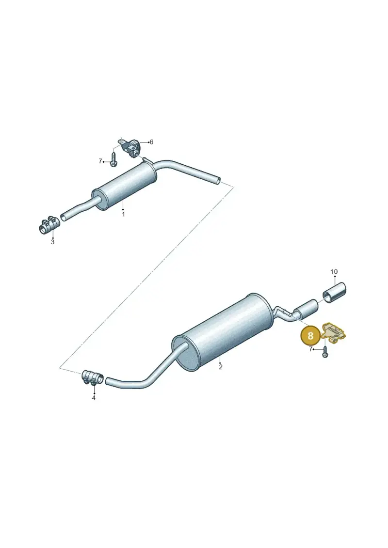 6Q0253144F — Skoda Fabia (2014-2022) diagram 773253800, position 8