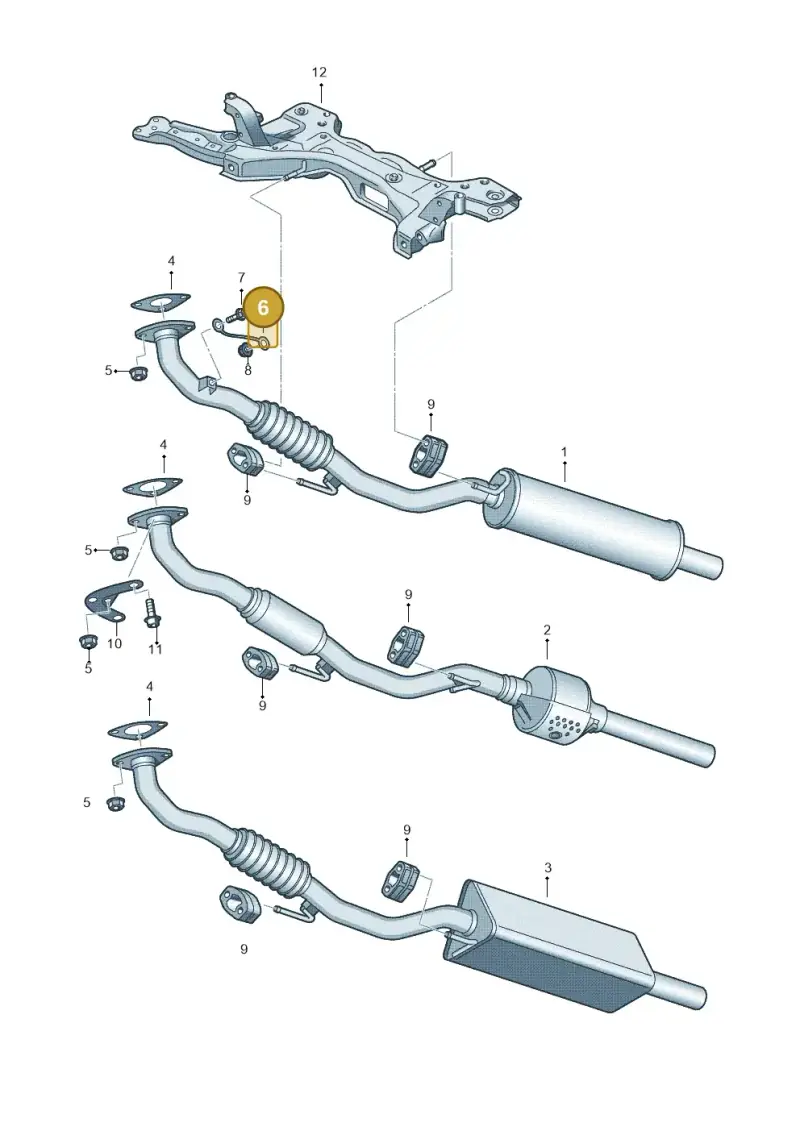 6Q0253197A — Skoda Rapid (2012-2022) diagram 672253500, position 6