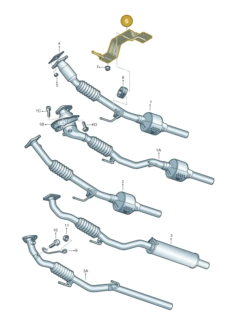 6Q0253461B — Skoda FABIA/COMBI            05> (2004-) diagram 453253500, position 6