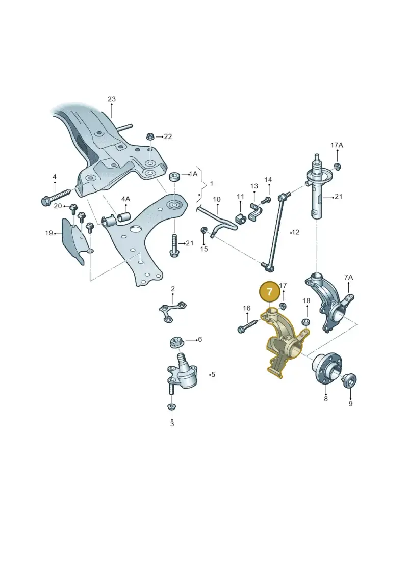 6Q0407255AC — Skoda Fabia Ambiente (2009-2013) diagram 608407110, position 7