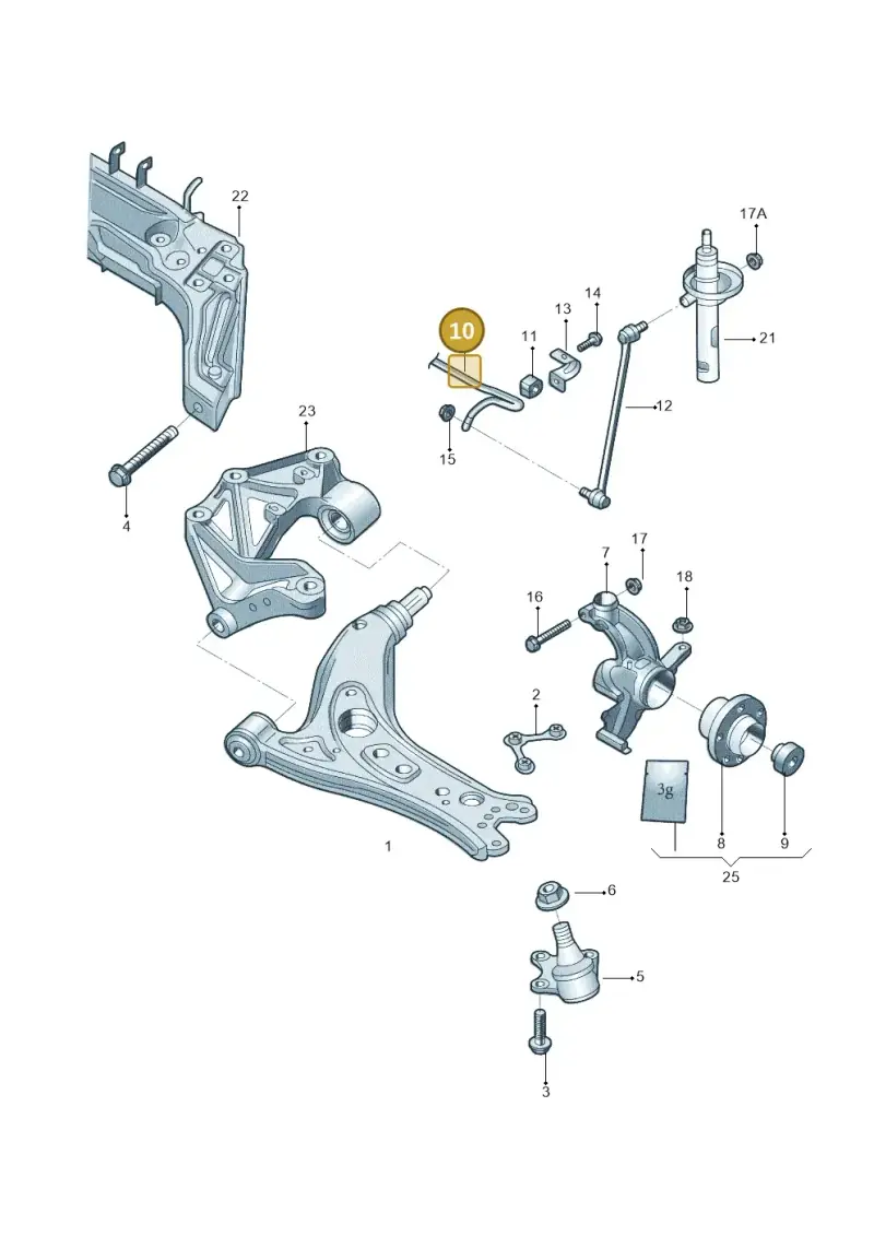 6Q0411305AL — Skoda Fabia Jingrui (2008-2014) diagram 662407100, position 10