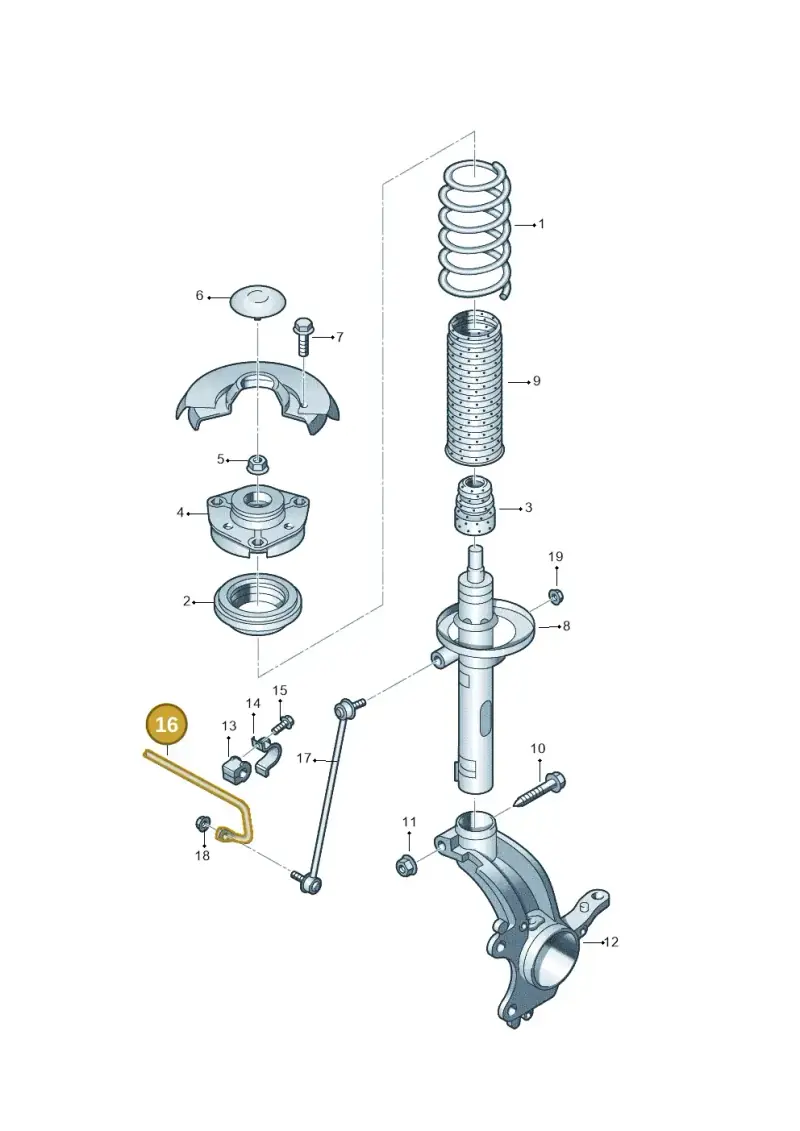 6Q0411305AN — Skoda FABIA/COMBI NF         07> (2006-) diagram 453411000, position 16