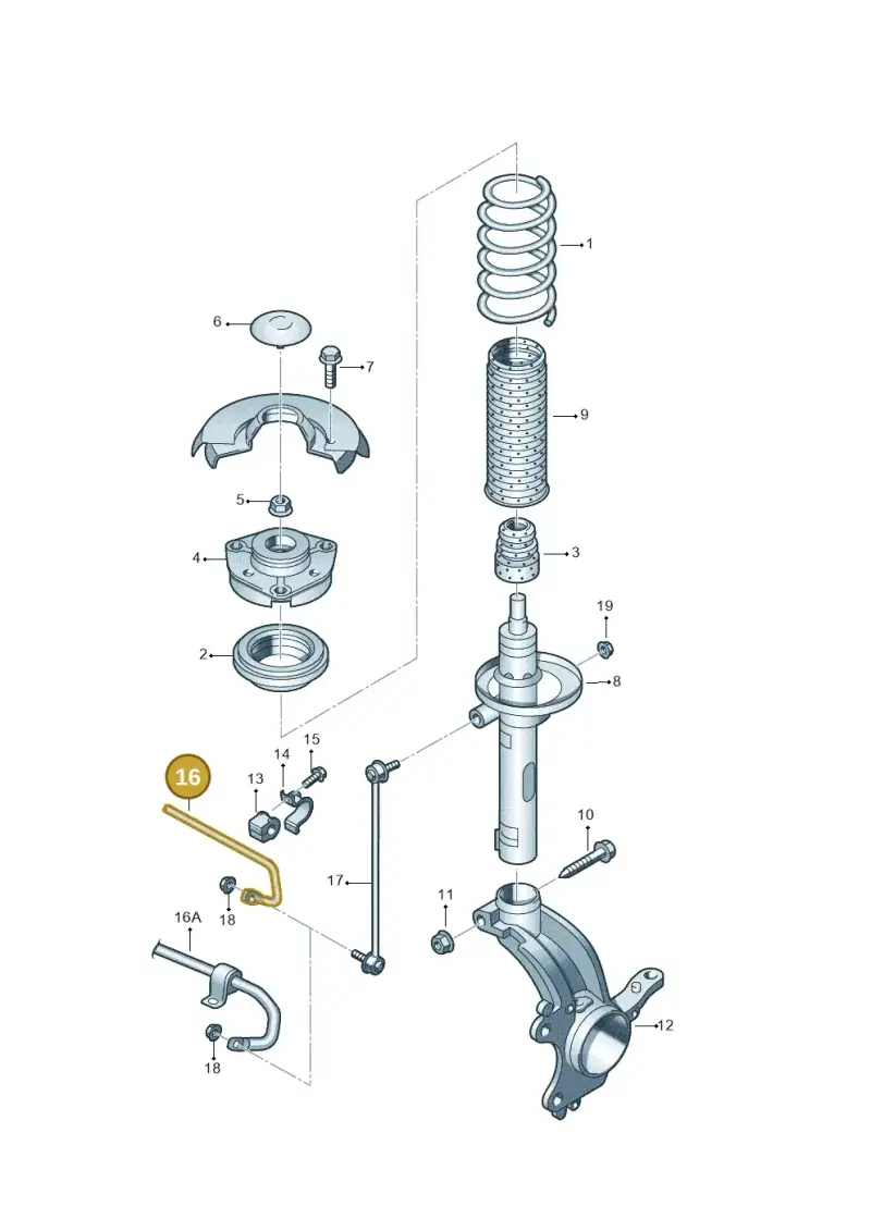 6Q0411305AN — Skoda ROOMSTER               06> (2006-) diagram 481411000, position 16