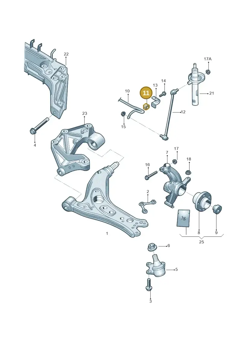 6Q0411314P — Skoda Fabia Jingrui (2008-2014) diagram 662407100, position 11
