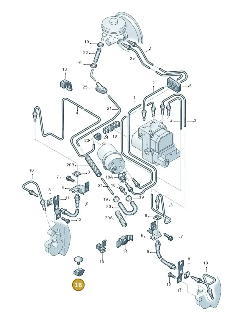 6Q0611797C — Skoda SUPERB                 02> (2001-) diagram 265611270, position 16