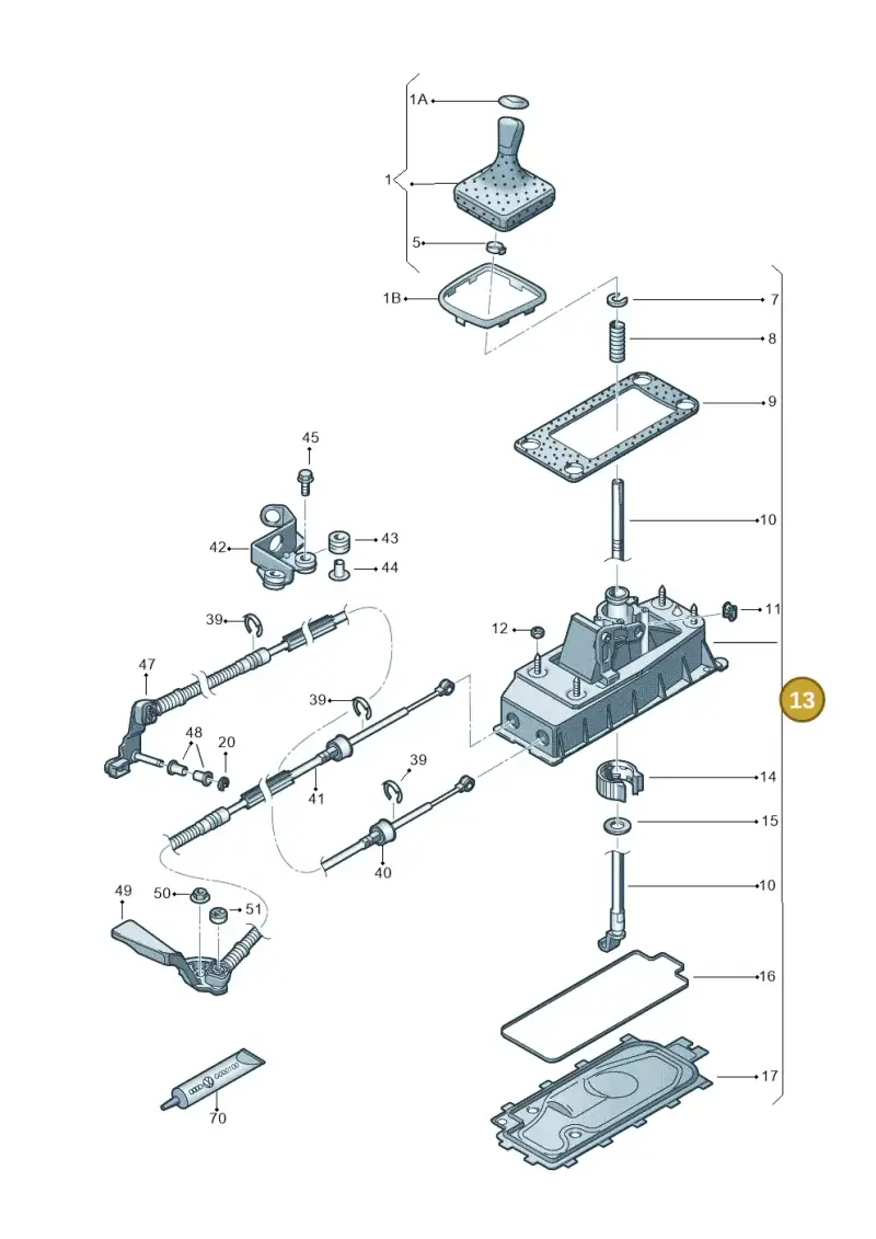 6Q0711050B — Skoda Fabia (2014-2022) diagram 797711030, position 13