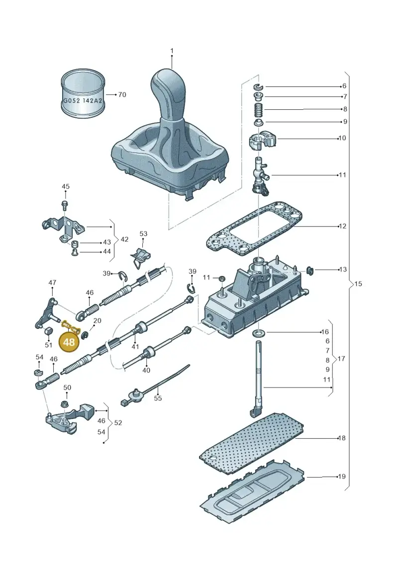 6Q0711067A — Skoda Superb (2013-2015) diagram 632711300, position 48