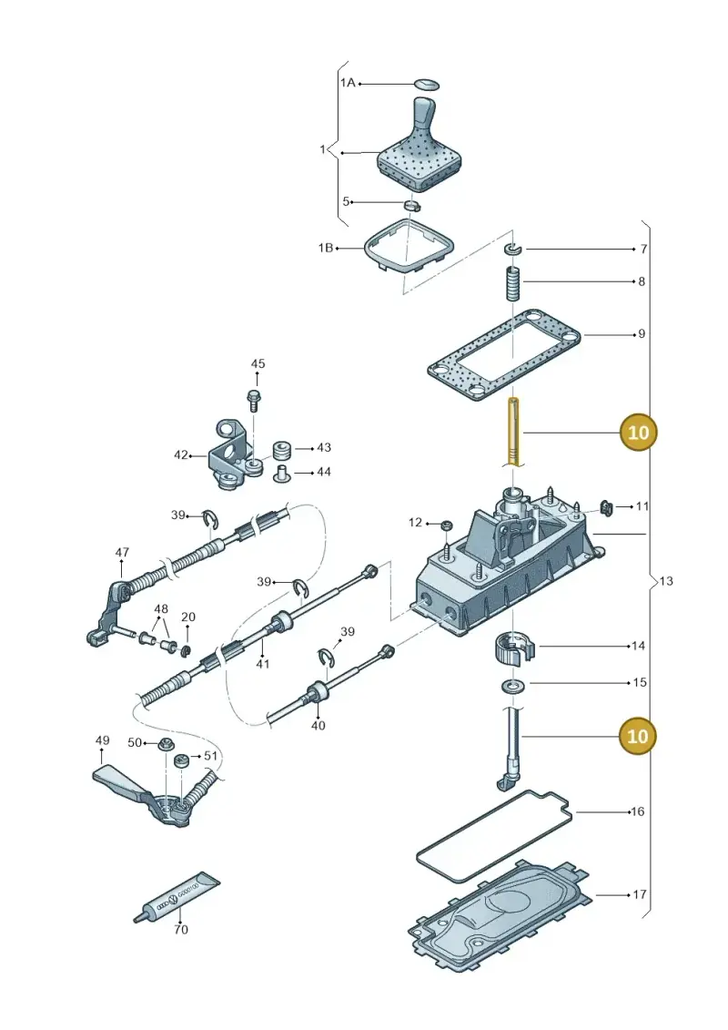 6Q0711116A — Skoda Fabia (2014-2022) diagram 797711030, position 10