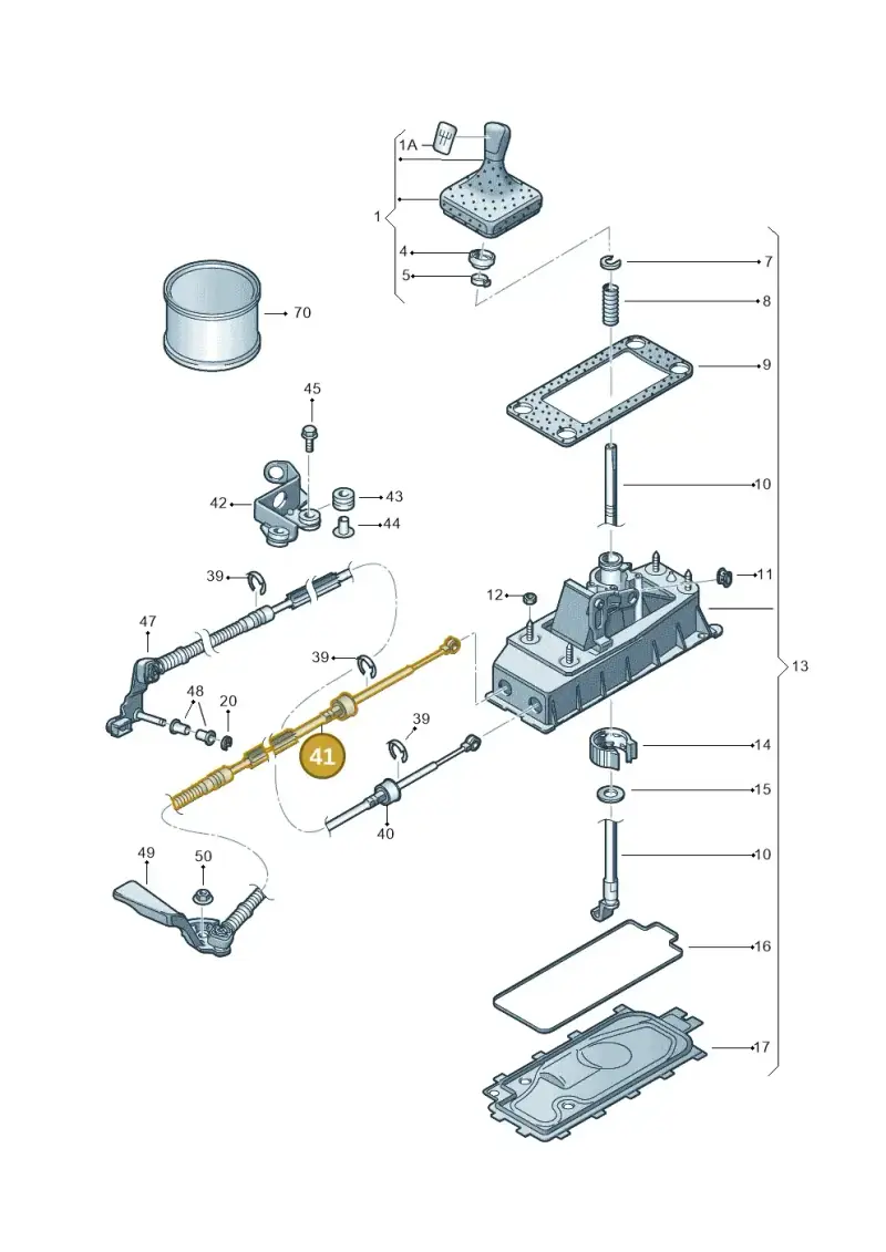 6Q0711265AM — Skoda FABIA/COMBI            05> (2004-) diagram 453711350, position 41