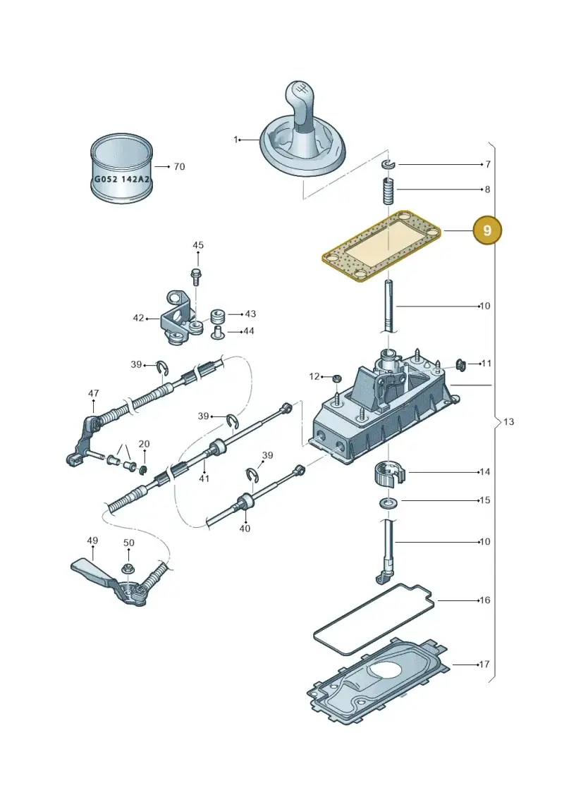 6Q0711267 — Skoda Roomster (2010-2015) diagram 481711300, position 9