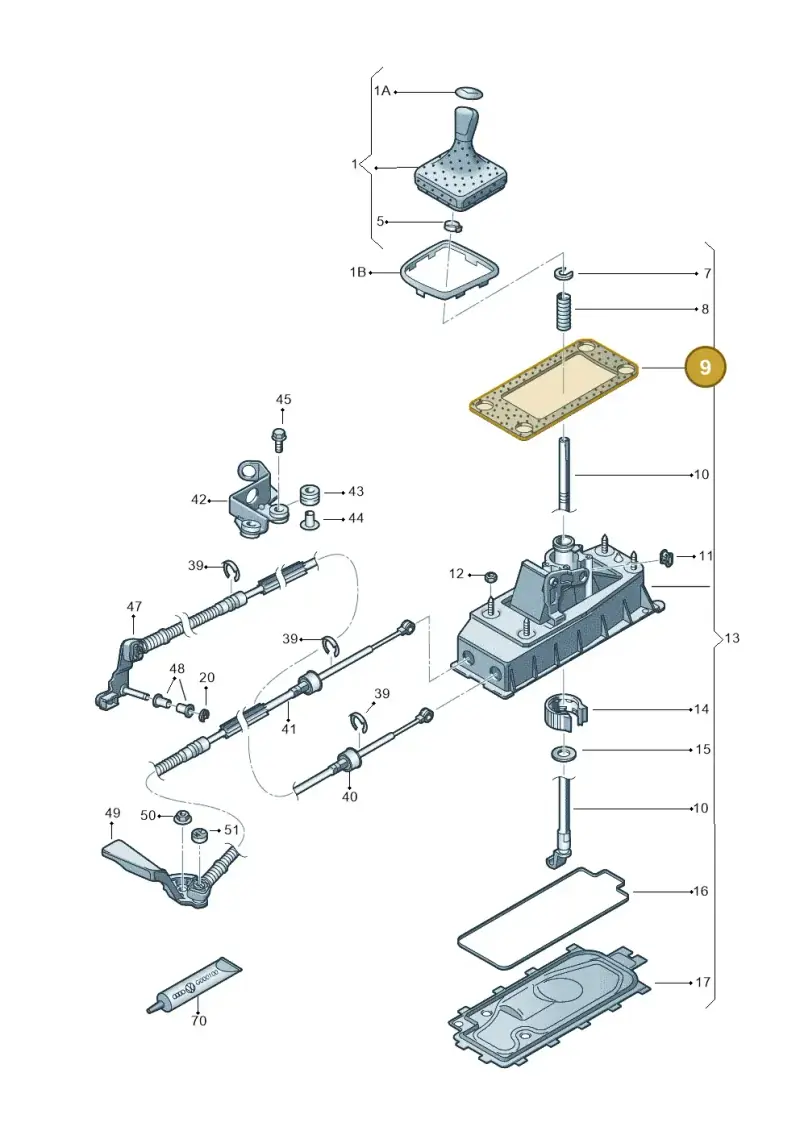 6Q0711267 — Skoda Fabia (2014-2022) diagram 797711030, position 9