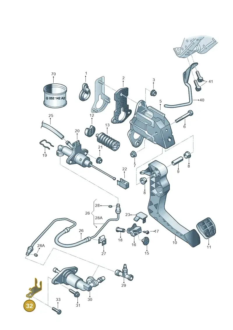 6Q0721487D — Skoda Fabia Ambiente (2009-2013) diagram 481721250, position 32