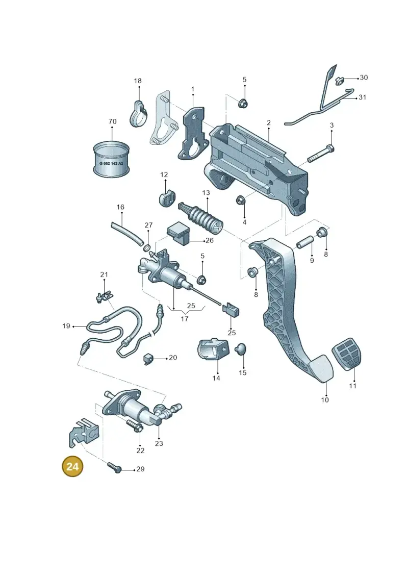 6Q0721487D — Skoda Kamiq (2018-2023) diagram 594721300, position 24