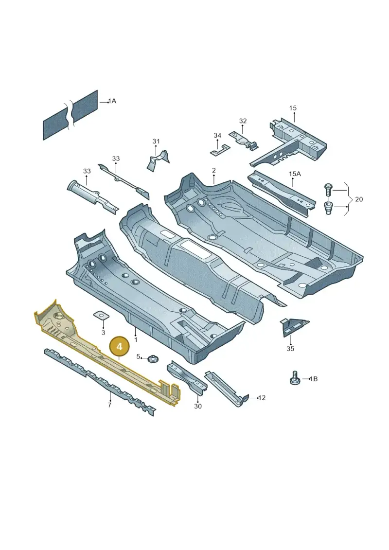 6Q0804177A — Skoda Fabia (2014-2022) diagram 253803100, position 4
