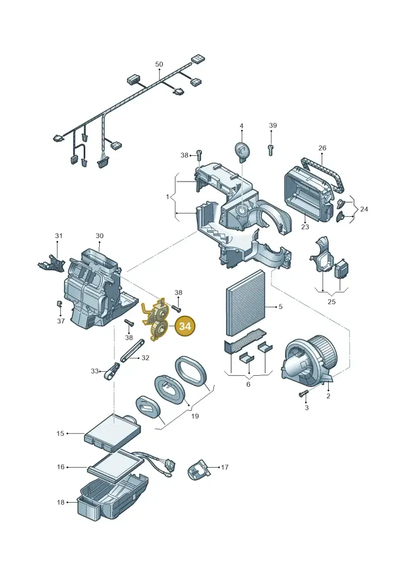 6Q0819133 — Skoda Fabia (2014-2022) diagram 773819100, position 34