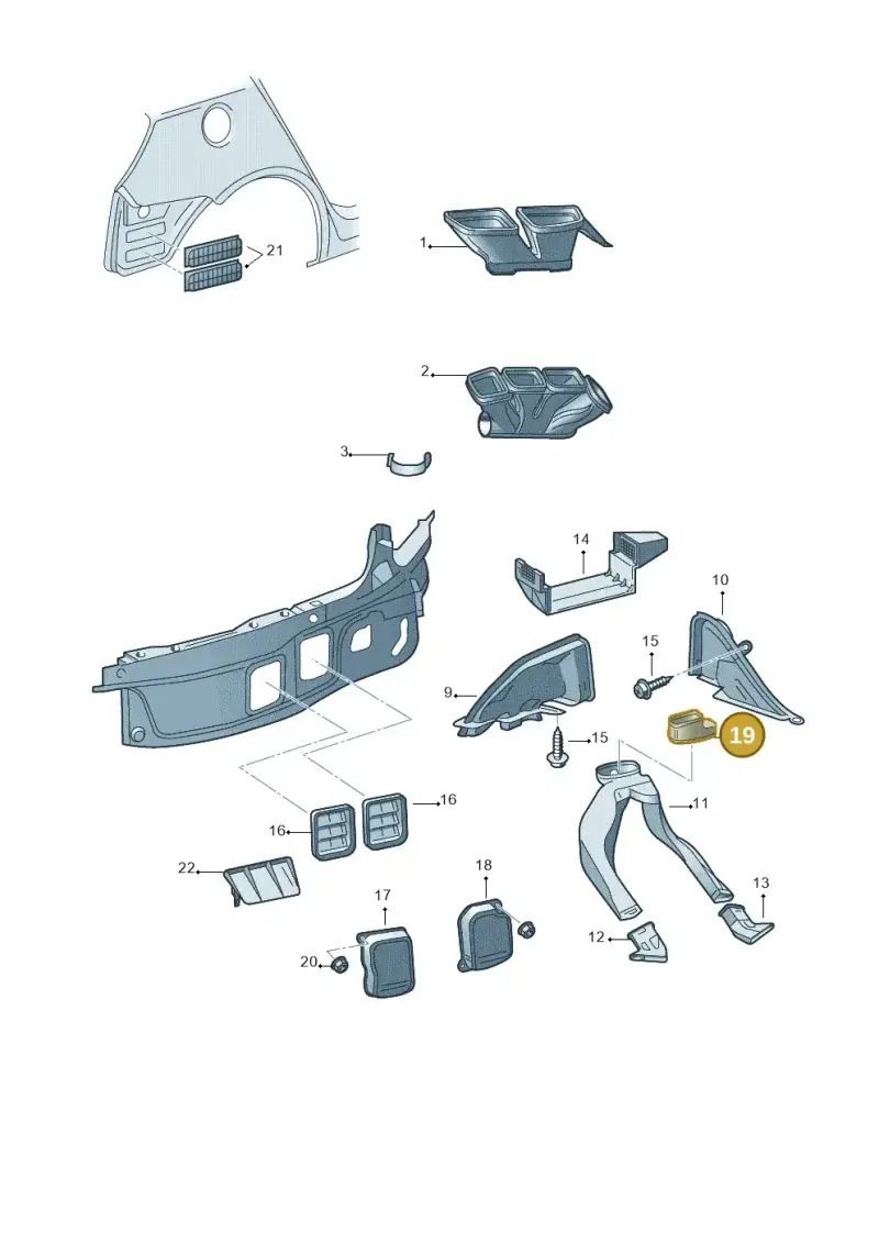 6Q0819159C — Skoda Roomster (2010-2015) diagram 608819300, position 19