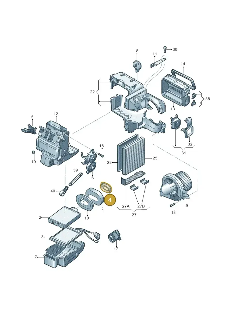 6Q0819345A — Skoda Rapid (2012-2022) diagram 253819250, position 4
