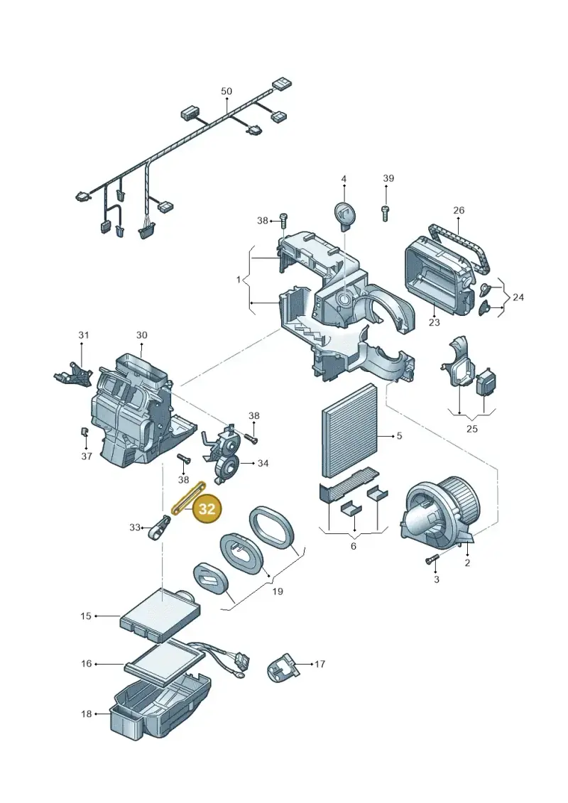 6Q0819493 — Skoda Fabia (2014-2022) diagram 773819100, position 32