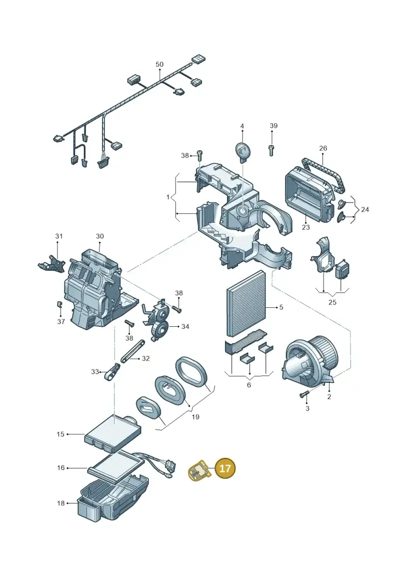 6Q0819549 — Skoda Fabia (2014-2022) diagram 773819100, position 17