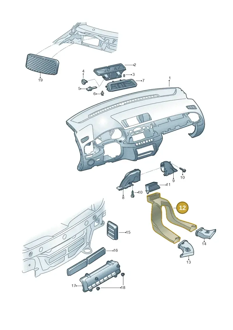 6Q0819803C — Skoda Fabia (2014-2022) diagram 797819300, position 12