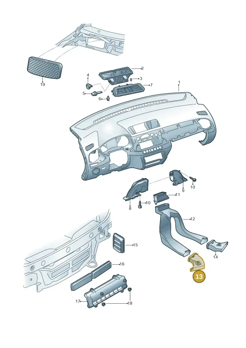 6Q0819893B — Skoda Fabia (2014-2022) diagram 797819300, position 13