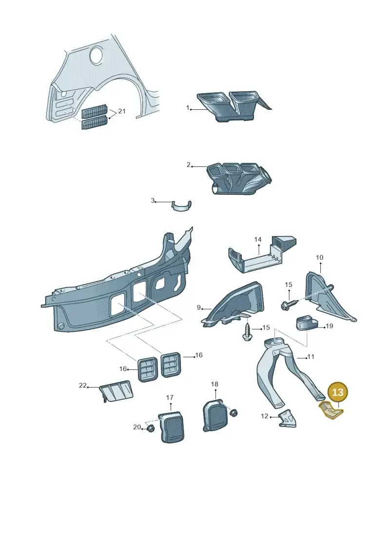 6Q0819894B — Skoda Roomster (2010-2015) diagram 608819300, position 13