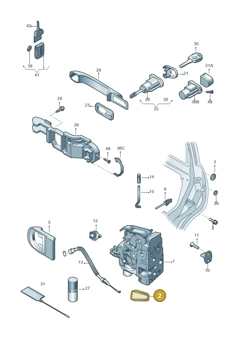 6Q0837241 — Skoda Roomster (2010-2015) diagram 608837000, position 2