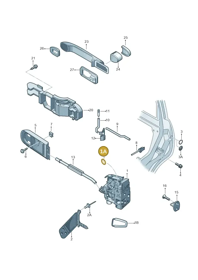 6Q0837241 — Skoda Fabia Scout (2010-2014) diagram 608839000, position 1A