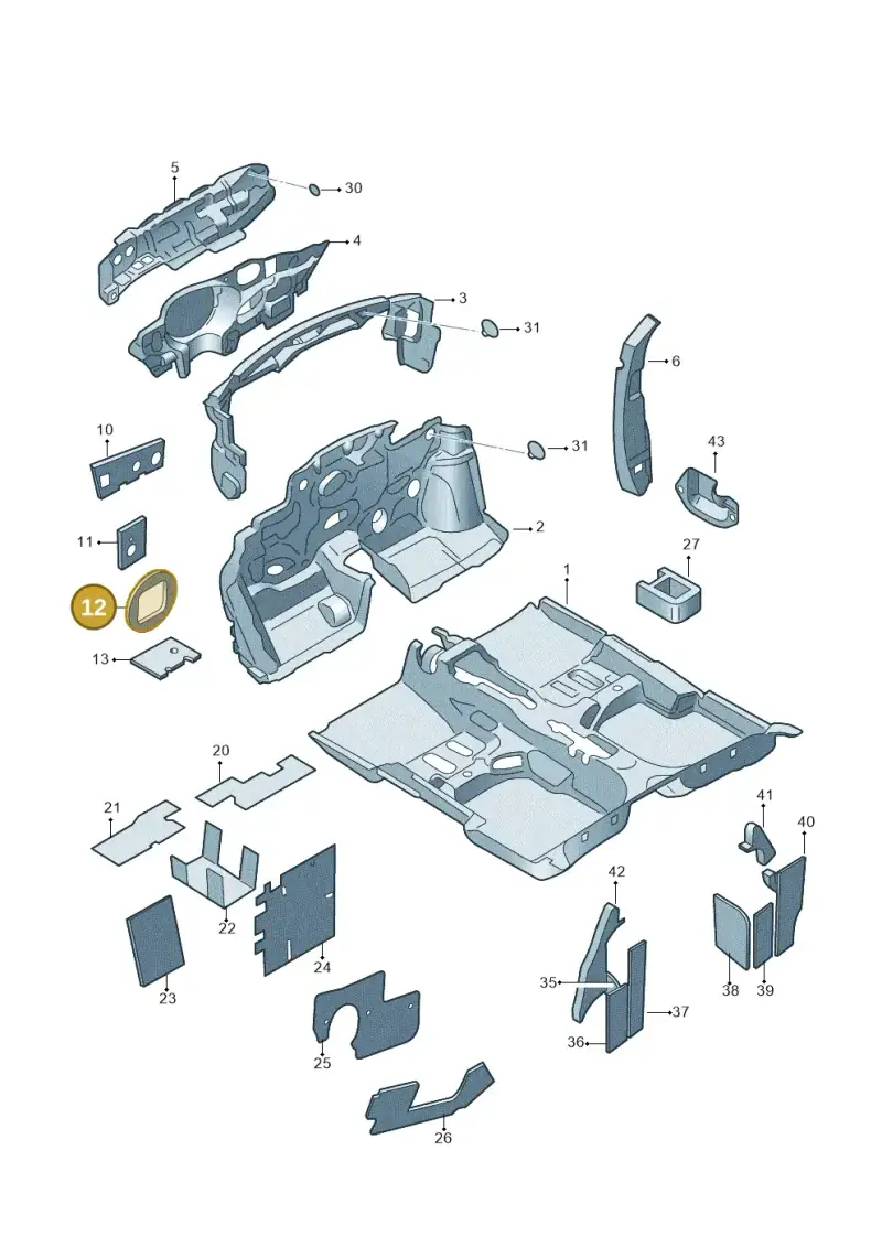 6Q0863829 — Skoda Rapid (2012-2022) diagram 740863200, position 12