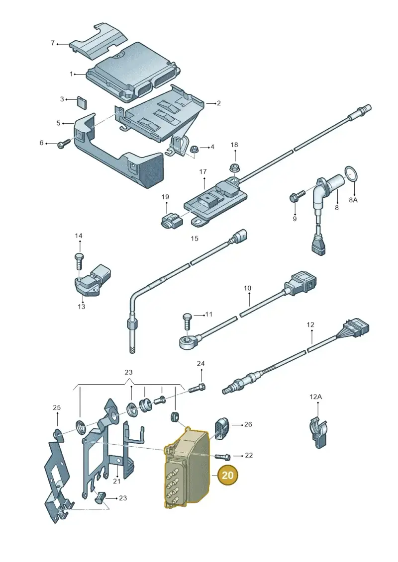 6Q0906625E — Skoda Superb comfort (2008-2013) diagram 419906300, position 20
