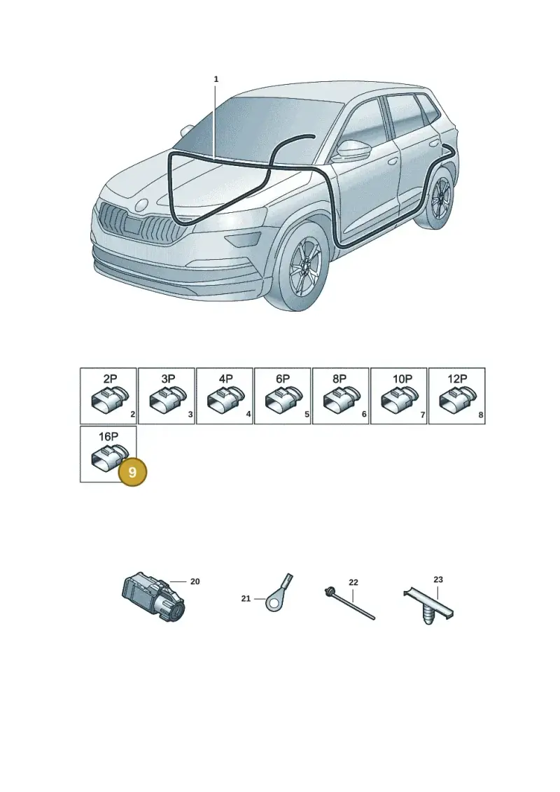 6Q0937713 — Skoda Kodiaq (2018-2022) diagram 804971088, position 9