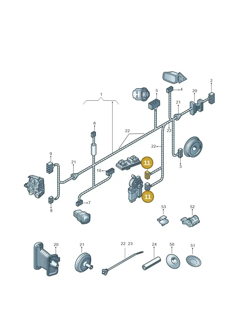 6Q0959383 — Skoda Fabia Ambiente (2009-2013) diagram 481972350, position 11