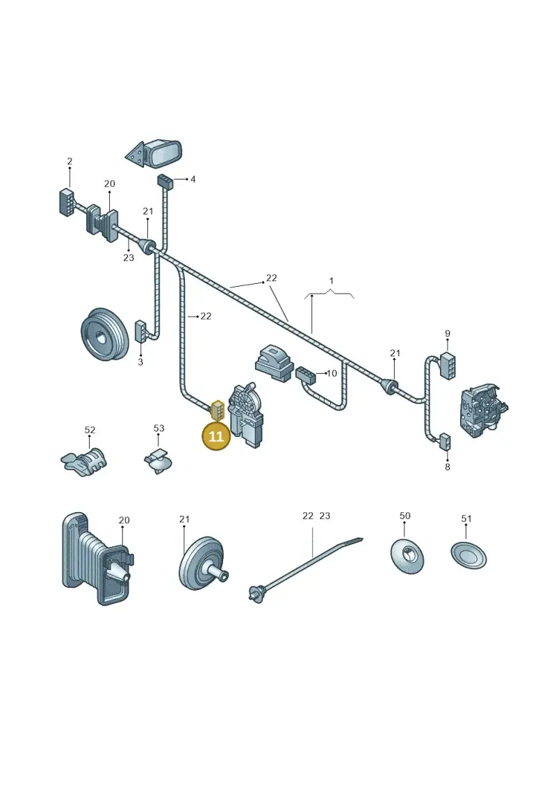 6Q0959383 — Skoda Fabia Ambiente (2009-2013) diagram 481972370, position 11