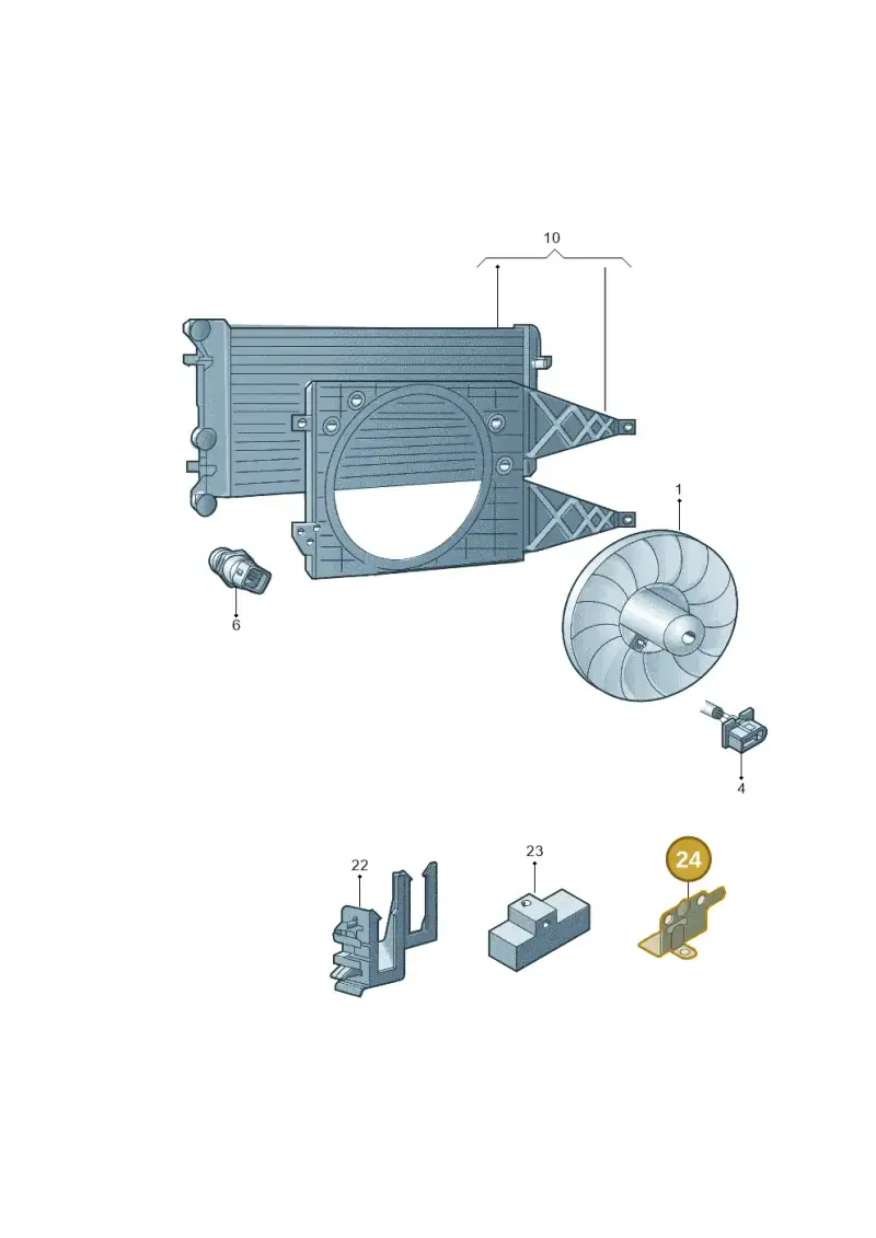 6Q0959503 — Skoda Fabia Jingrui (2008-2014) diagram 662959500, position 24