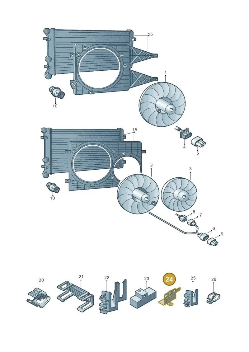 6Q0959503 — Skoda Roomster (2010-2015) diagram 697959500, position 24