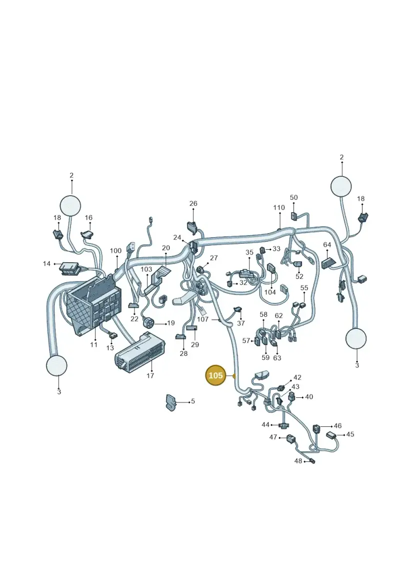 6Q0971615AB — Skoda Fabia Jingrui (2008-2014) diagram 662971850, position 105