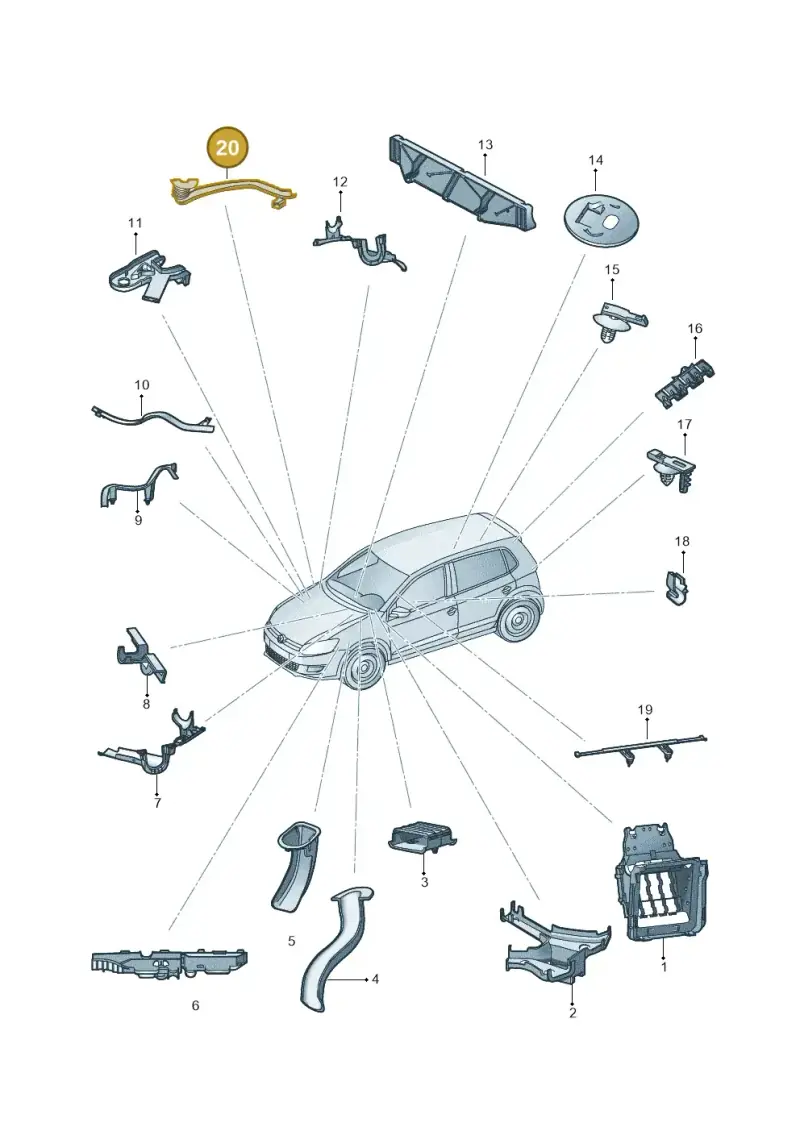 6Q0971615N — Skoda Fabia (2014-2022) diagram 773972050, position 20